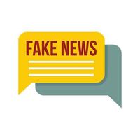 Chat-Fake-News-Symbol flacher isolierter Vektor