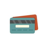 Kreditkarten-Darlehen Symbol flach isoliert Vektor