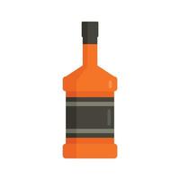 Duty-Free-Whisky-Flaschensymbol flach isolierter Vektor