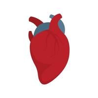 Körper menschliches Herz Symbol flach isoliert Vektor
