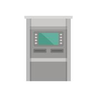 ATM-Terminal-Symbol flach isolierter Vektor