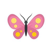 Sammlung Schmetterling Symbol flach isoliert Vektor