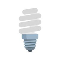 LED-Glühbirne Symbol flach isoliert Vektor