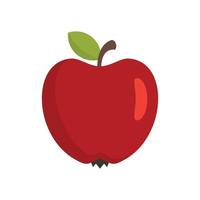 frischer Öko-Apfel-Symbol flacher isolierter Vektor