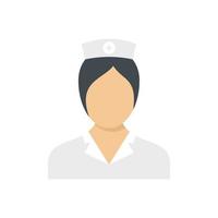 Menschen Krankenschwester Symbol flach isoliert Vektor