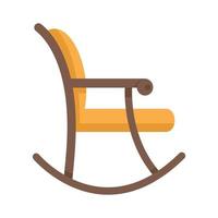 gungande stol ikon platt isolerat vektor