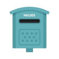 Briefkasten-Symbol flacher isolierter Vektor