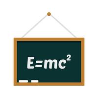 Schulunterrichtstafel Symbol flach isoliert Vektor