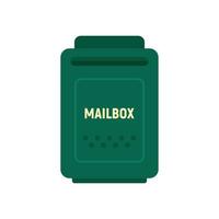 leere Mailbox-Symbol flacher isolierter Vektor