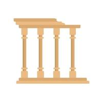 turkiska gammal kolonner ikon platt isolerat vektor