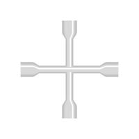 Auto Kreuzschlüssel Symbol flach isoliert Vektor