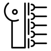 Brust-Röntgen-Symbol Umrissvektor. medizinische Maschine vektor