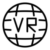 internationaler vr-tour-symbol-umrissvektor. Kamerawinkel vektor