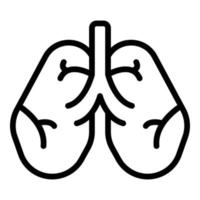 Krankenhausmedizin Lunge Symbol Umrissvektor. Brust Gesundheit vektor