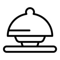 restaurang maträtt ikon översikt vektor. kock mat vektor