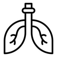 Impflunge Symbol Umrissvektor. Gesundheitskiste vektor