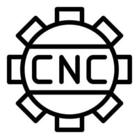 cnc maskin redskap ikon översikt vektor. arbete verktyg vektor
