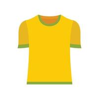 Brasilien fotboll skjorta ikon platt isolerat vektor
