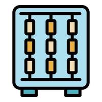 Farbumrissvektor des automatischen Textilwerkzeugsymbols vektor