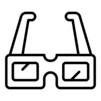 optische Brille Symbol Umrissvektor. visuelle Wahrnehmung vektor