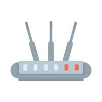 WLAN-Router-Symbol flach isolierter Vektor