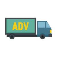 adv lkw symbol flach isoliert vektor