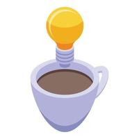 kaffeetasse idee symbol isometrischer vektor. Tee Café vektor