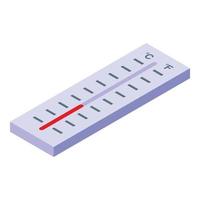 Outdoor-Thermometer-Symbol isometrischer Vektor. Temperatur Wetter vektor