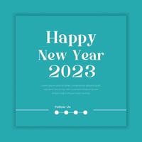 frohes neues jahr 2023 text typografie design poster vorlage vektor