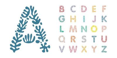 matisse Färg monogram alfabet vektor illustration