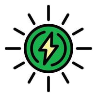 Licht Energie Innovation Symbol Farbe Umriss Vektor