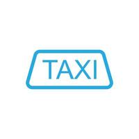 eps10 blå vektor taxi abstrakt konst ikon med text isolerat på vit bakgrund. transport symbol i en enkel platt trendig modern stil för din hemsida design, logotyp, och mobil app