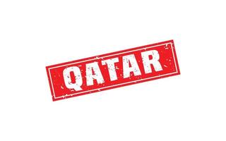 qatar stämpel sudd med grunge stil på vit bakgrund vektor