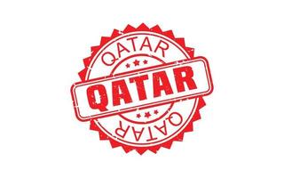 Katar Stempelgummi mit Grunge-Stil auf weißem Hintergrund vektor