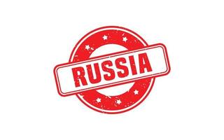 Russland Stempelgummi mit Grunge-Stil auf weißem Hintergrund vektor