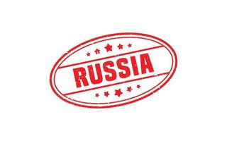 Russland Stempelgummi mit Grunge-Stil auf weißem Hintergrund vektor