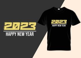 gott nytt år 2023 typografi t-shirt design vektor