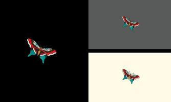 röd flygande fjäril vektor illustration maskot design