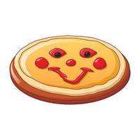 Pizza-Essen-Symbol, Cartoon-Stil vektor