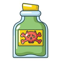 förgifta flaska ikon, tecknad serie stil vektor