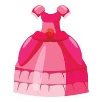 Prinzessin Kleid Symbol, Cartoon-Stil vektor