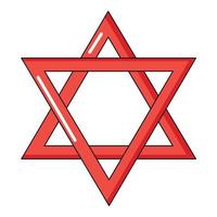 stjärna av David judendom ikon, tecknad serie stil vektor