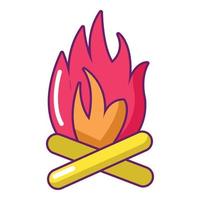 Lagerfeuer-Symbol, Cartoon-Stil vektor