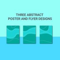 drei abstrakte Plakat- und Flyerdesigns. vektor