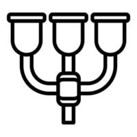 Milchsauger Symbol Umrissvektor. Kuh Rind vektor