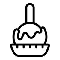 Tasse Kuchen Pop Symbol Umriss Vektor. Kandiszucker vektor
