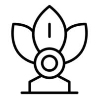 asiatische Blumensymbol-Umrissvektor. Wahrzeichen der Stadt vektor