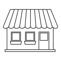 Shop-Symbol, Umrissstil vektor