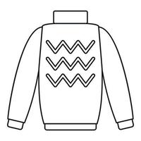 Pullover-Symbol, Umrissstil vektor