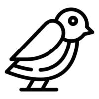 niedlicher Spatzen-Symbol-Umrissvektor. Tier Vogel vektor